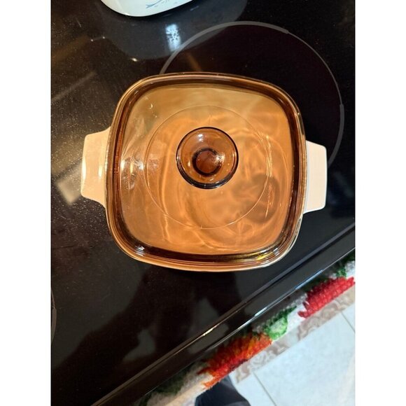 Vintage Corning Ware Symphony 2 Liter Casserole Dish with Pyrex Lid - Picture 4 of 4